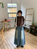 Seku Washing Denim Long Skirt