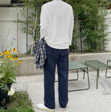 Ked one-tuck wide pants