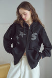 [2-WAY] Dot Star Patch Hood Zip-Up