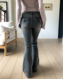 Seize Back Pocket Slim Bootcut Denim Pants
