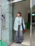 Kvenne Cut Denim Balloon Wide Pants