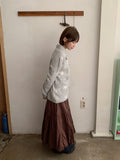 Bodel Frill Lace Banding Long Skirt