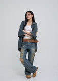 Griner Damage Wide Denim Pants