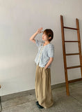 Hulco Lace Check Short Sleeve Blouse