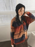 Fuzz Vintage Gradient Duffle Knit Cardigan