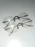 Dicking Round Rimless Metal Glasses