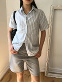 Keura overfit stripe short sleeve shirt