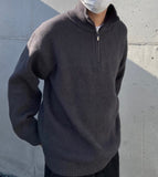 Hachi Knit Half zip-up jacket