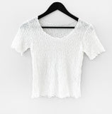 Riya Wrinkle Cropped T-Shirt