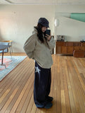 Auburn High-Neck Cotton Hood Bomber Jacket