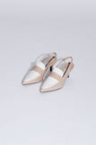 two-tone stiletto slingback