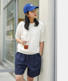 Nits collar short Sleeve knit