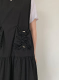 Habom Dot Nylon Layered Sleeveless One Piece