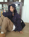 Unin Vintage Nordic Fleece-Two-Way Hood Zip-Up