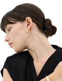 Champagne Moon Silver Gout Glint Earrings M