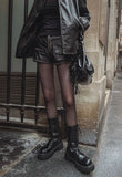 Villa Hand Washing Low Leather Shorts