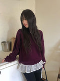 Nuan Daily V-Neck Label Loose Fit Knit