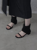 1162 Linen Toe Open Ankle Boots (3cm)