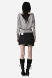 Embroidered Western Raw Denim Skirt