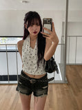 As Drape Shirring Halter Sleeveless