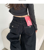 Raw Balloon Fit Volume Long Wide Denim Pants
