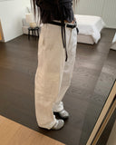 Linju string pocket cargo long pants