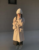 Pugeun fleece duffel coat