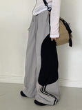 Cler Unbalanced Nylon Banding 2-Way Long Wide Jogger Pants