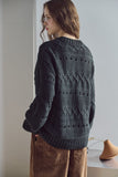 Openwork Round Knit Cardigan