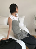 RIBBED BUTTON KNIT TOP