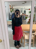 Benid Corduroy Midi Skirt