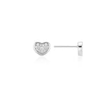 Essence (W) Pudding Heart Pave Earrings