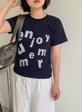 Calt Lettering Crop Short Sleeve Tee