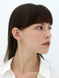 Champagne Moon Silver Gout Glint Earrings S