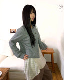 Dean Two Button Round Neck Wool Cardigan