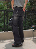 Crew Damage Bootcut Denim Pants