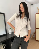 [MADE] Deku Pocket Roll-Up Button Collar Slim Fit Three Quarter Shirt