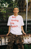 damage washing piercing t-shirt