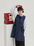 [BAONHAUS] Shuta Denim Frill Pocket Midi One Piece