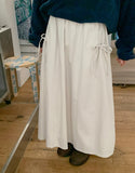 Dinku Banding Ribbon Long Skirt