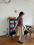 Cueheu Banding Flare Midi Skirt