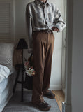 Rude wide pin tuck slacks
