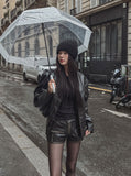 Villa Hand Washing Leather Biker Jacket