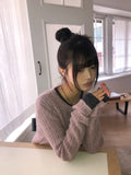 Luhan Alpaca Wool Round Ribbed Knit