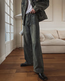 Desub washed wide denim pants