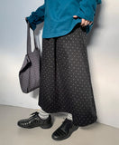[BAONHAUS] Dinger Banding Dot Long Skirt
