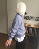 Tumb Fleece Fluffy Button Balaclava