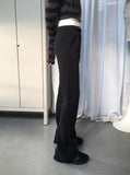 [Mink Lining] Fine Line Bootcut Training Pants