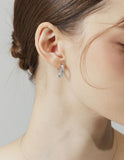 Essence Silver Tennis One Touch Earrings