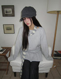 Peuon Layered Frill Button Knit